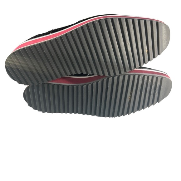 Johnston & Murphy Black and Red Platform Shoes - Picture 10 of 12